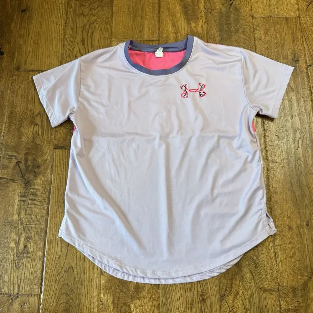 Under Armour Girls Sweatpants and Shirt Athletic Active Wear Youth Medium Pink - Picture 2 of 5